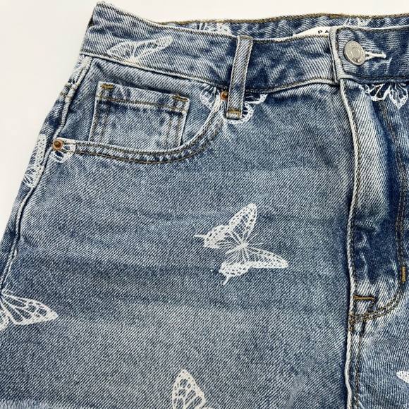 PacSun Butterfly High Waisted Denim Festival Shorts SZ 26 - Picture 5 of 13
